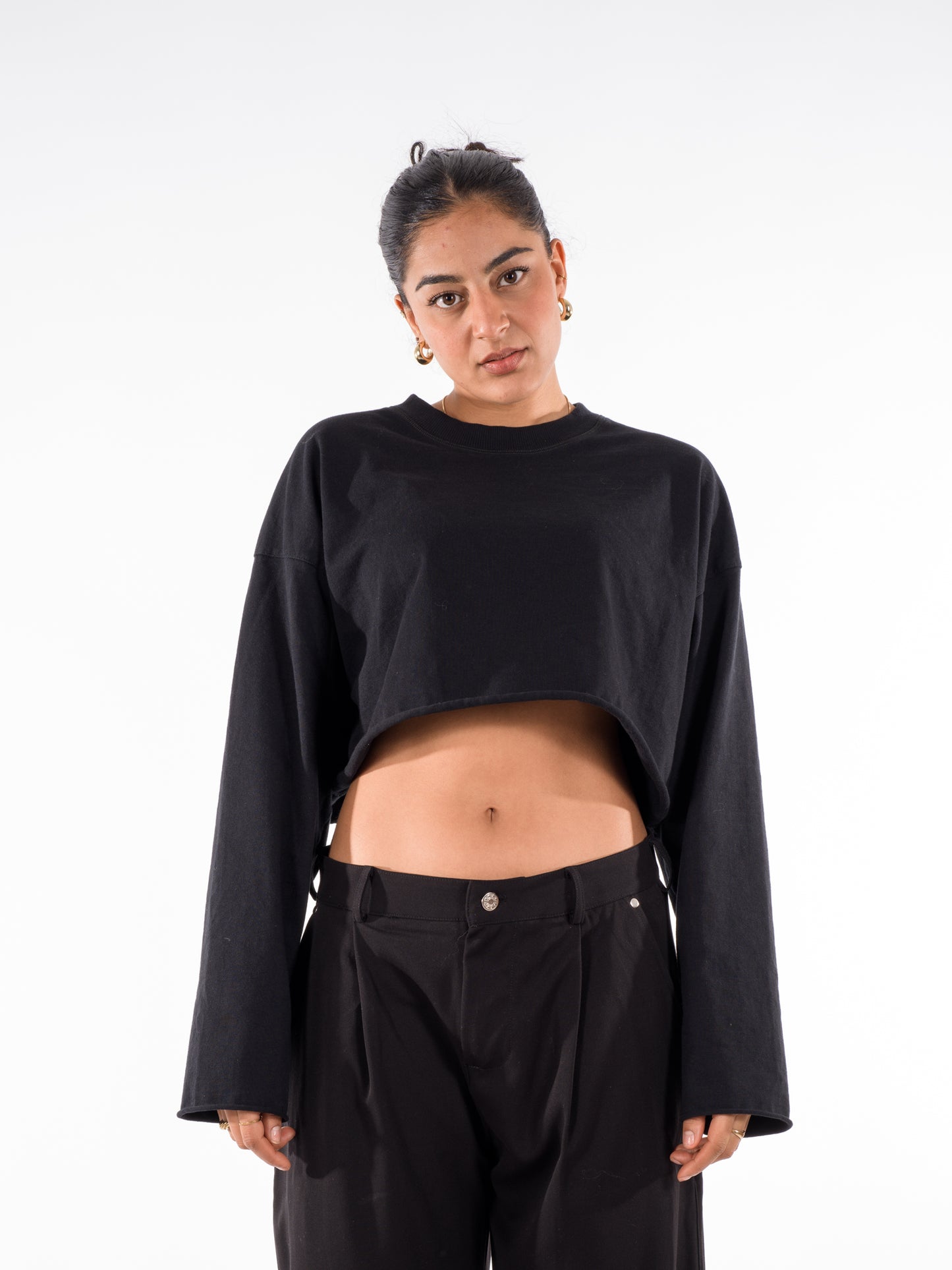 Crop Long Sleeve Black
