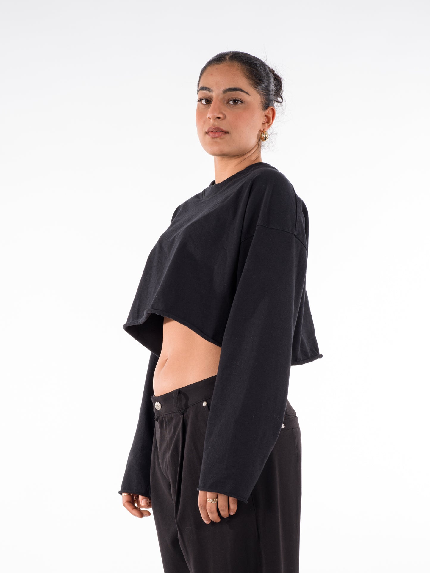 Crop Long Sleeve Black