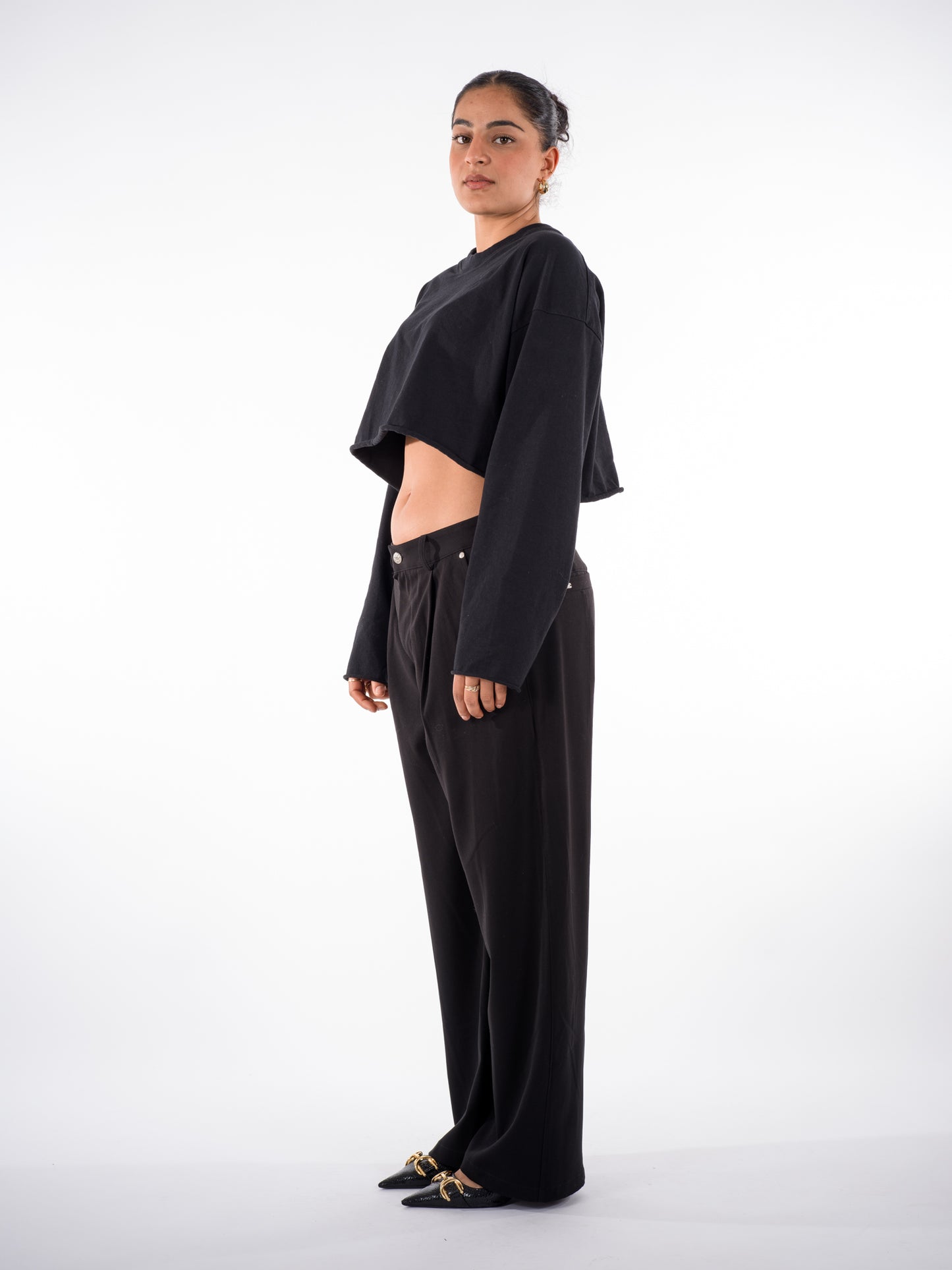 Crop Long Sleeve Black