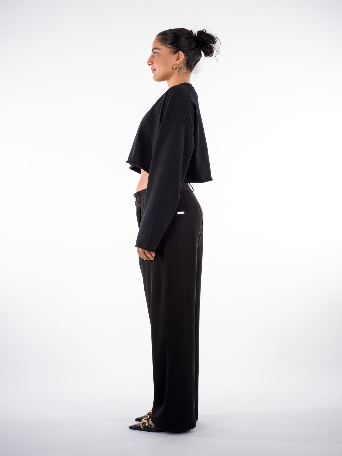 Crop Long Sleeve Black