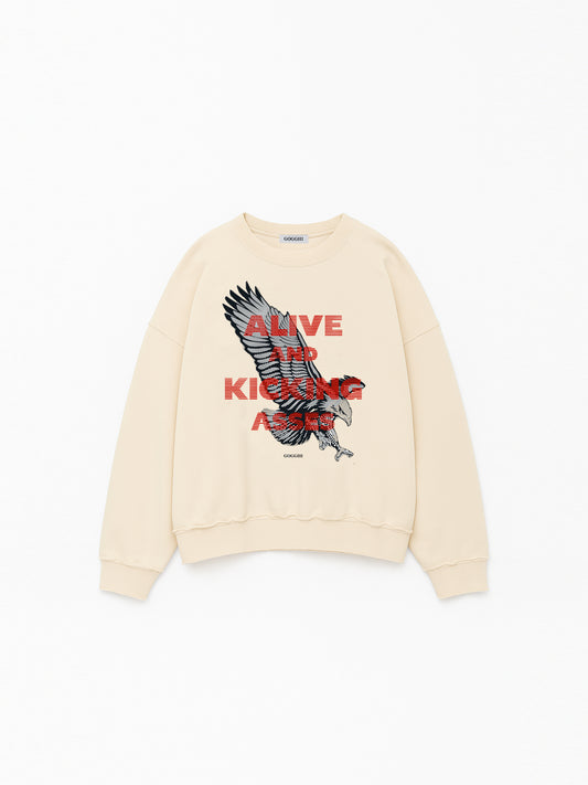 Alive & Kicking Sweatshirt Ecru
