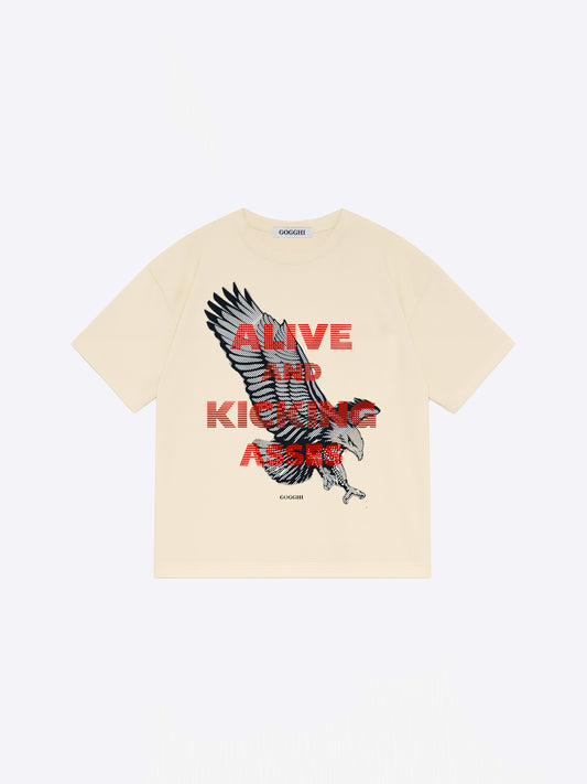 Alive & Kicking T-Shirt Ecru