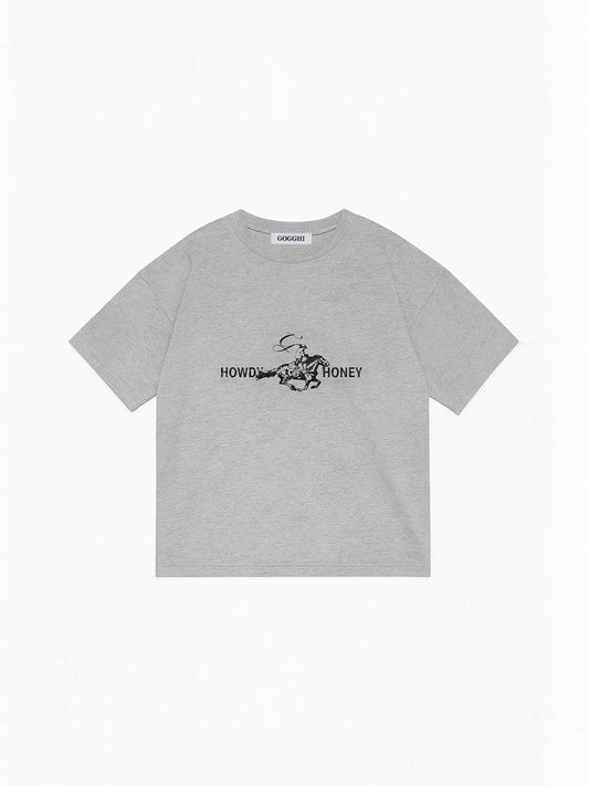 T-Shirt Howdy Honey Grey