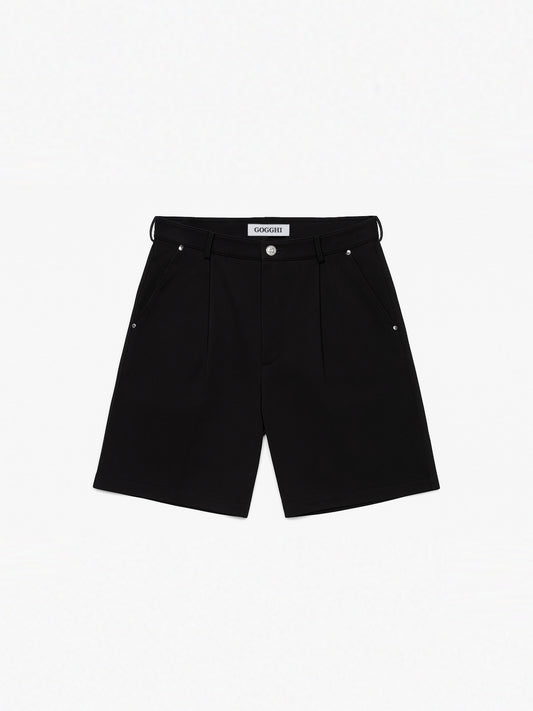 Pleated Shorts Black